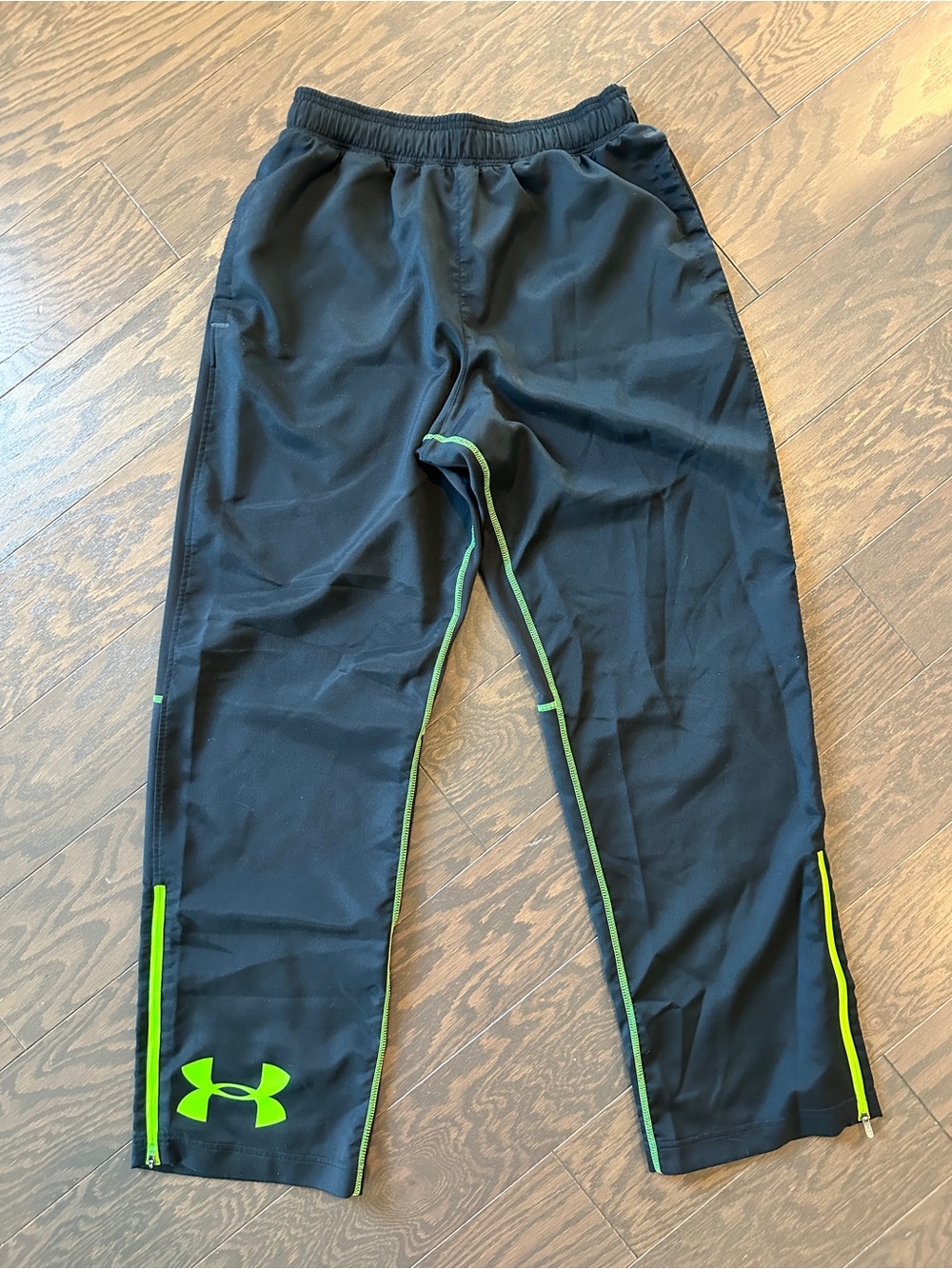 Under Armour Black Joggers with Neon Green Accents